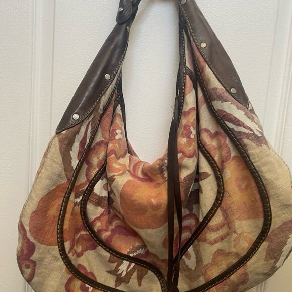 Ruehl no.925 large canvas and leather hobo bag - Picture 2 of 15